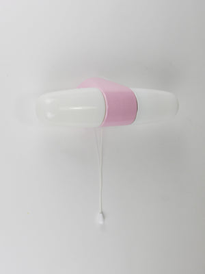 Applique doppia Wilhelm Wagenfeld Bauhaus rosa, Linder Germania, anni 1950