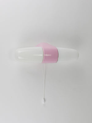 Applique doppia Wilhelm Wagenfeld Bauhaus rosa, Linder Germania, anni 1950