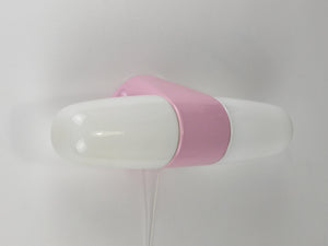 Applique doppia Wilhelm Wagenfeld Bauhaus rosa, Linder Germania, anni 1950