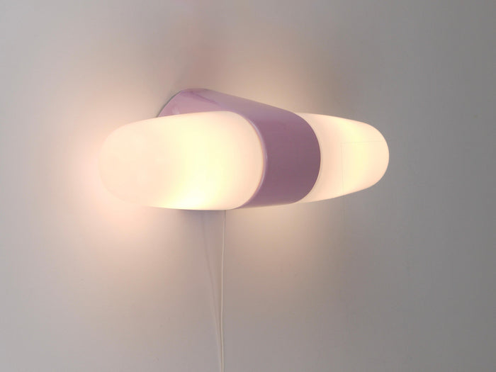 Wilhelm Wagenfeld Bauhaus Pink Double Sconce Wall Light, Linder Germany, 1950s
