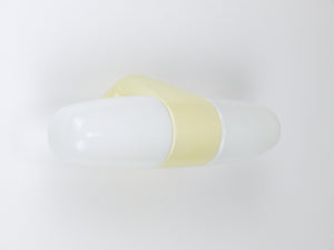 Aplique doble amarillo Bauhaus de Wilhelm Wagenfeld, Linder Alemania, años 50