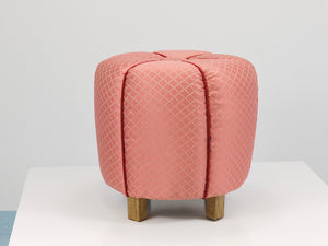 Taburete Art Déco rosa / Tabouret / Pouf / Ottoman, Viena, Austria, años 30