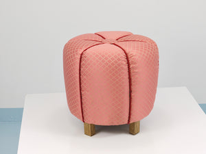 Taburete Art Déco rosa / Tabouret / Pouf / Ottoman, Viena, Austria, años 30
