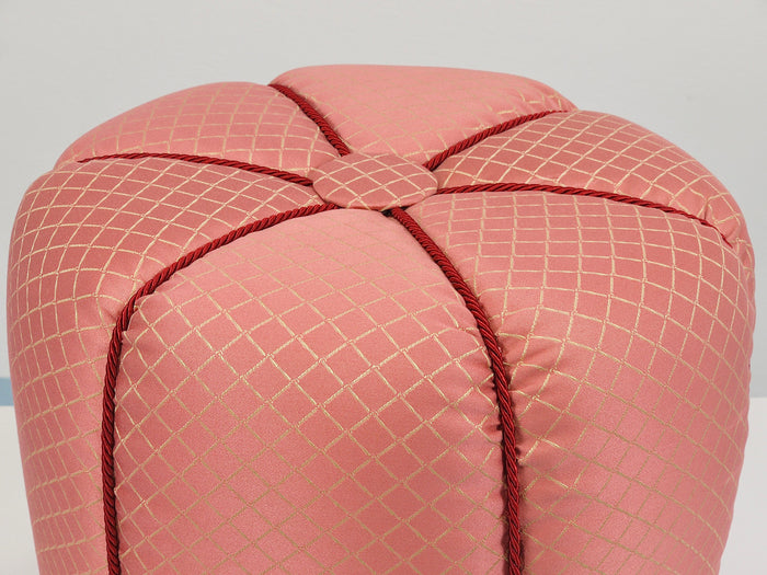 Pink Art Deco Stool / Tabouret / Pouf / Ottoman, Vienna, Austria, 1930s