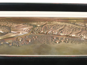 Paire de panneaux en relief Art nouveau « Demeter », Sécession viennoise, par Georg Klimt, années 1900