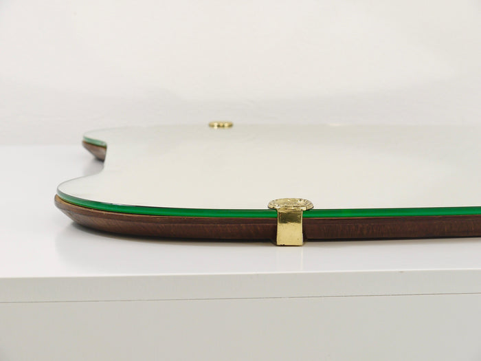 Scultpural Brass Hand Mid-Century Wall Mirror, Italy, 1950s