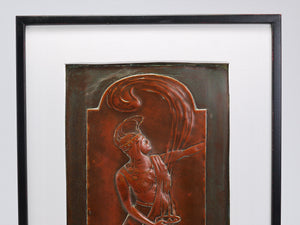 Georg Klimt Wiener Secession Art Nouveau, Paar Reliefplatten, Wien, 1900er-Jahre