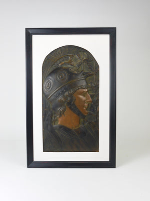 Paire de panneaux en relief « Spartans », Art nouveau Sécession viennoise, attribués à Georg Klimt