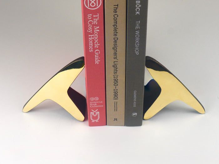 Pair Carl Auböck Minimalist Mid-Century Brass Bookends #3847, Vienna, Austria