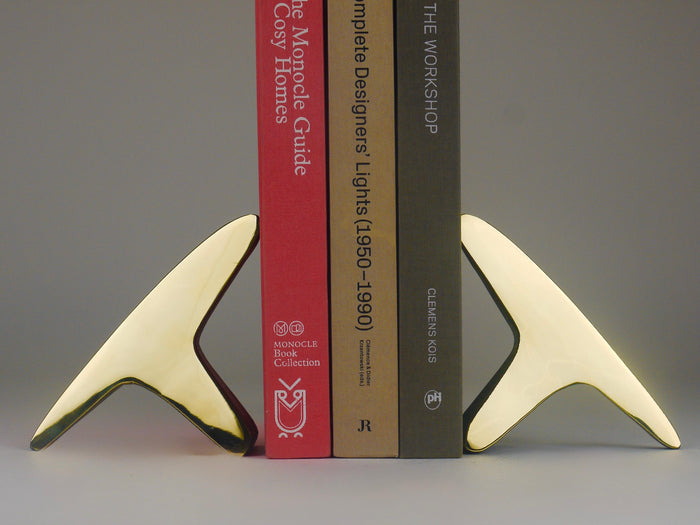 Pair Carl Auböck Minimalist Mid-Century Brass Bookends #3847, Vienna, Austria