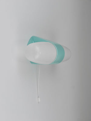 Wilhelm Wagenfeld Bauhaus Turquoise Double Sconce Wall Light, Germany, 1950s