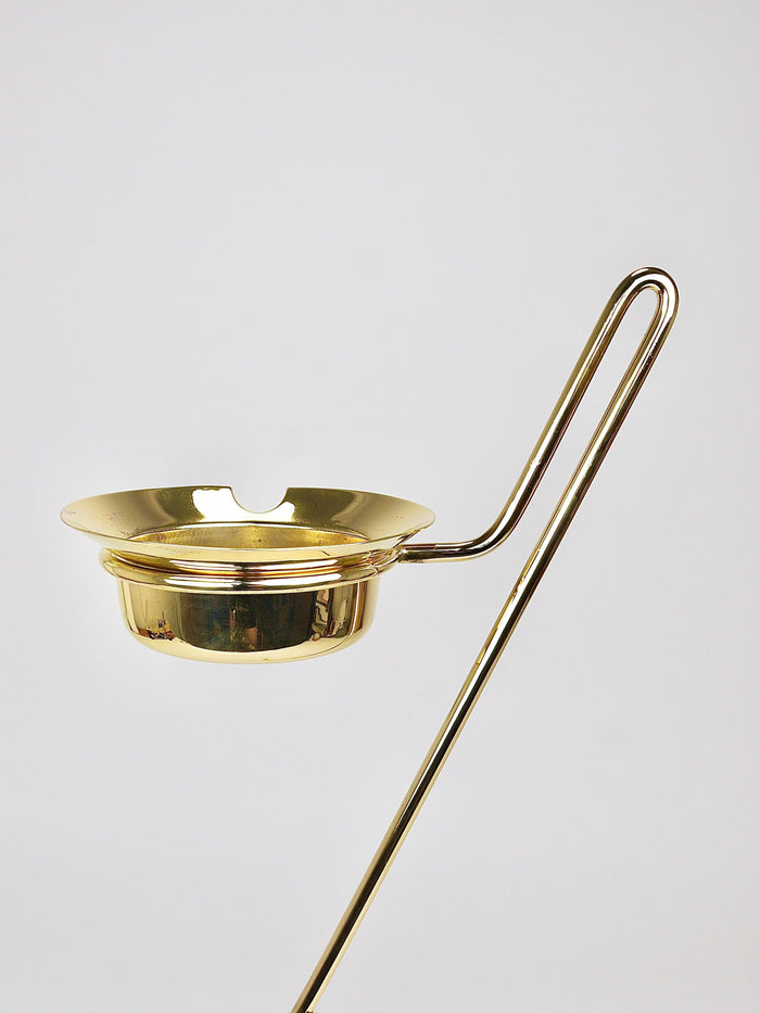 Rare Carl Auböck Brass Standing Floor Ashtray, Smoking Stand, Austria, 1950s