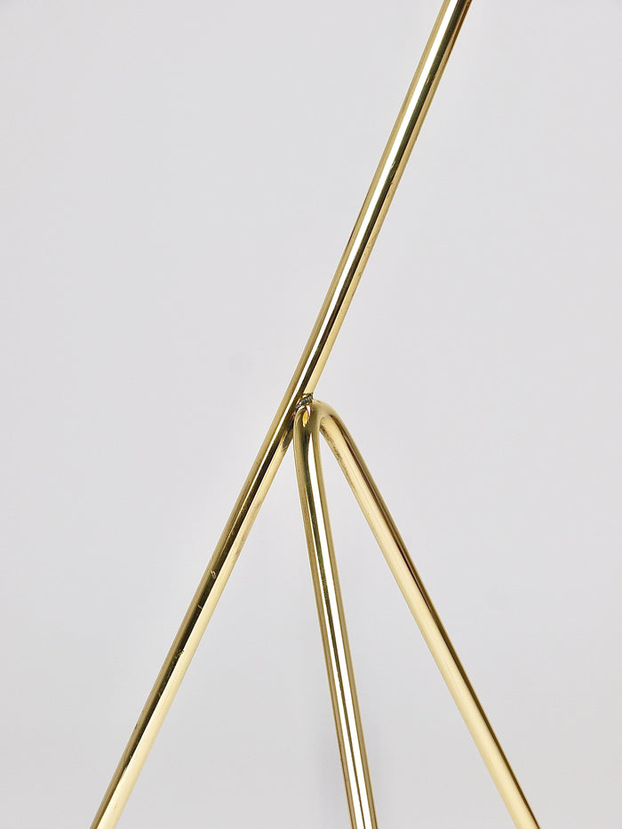 Rare Carl Auböck Brass Standing Floor Ashtray, Smoking Stand, Austria, 1950s