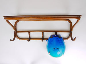 1900s Thonet Vienna Art Nouveau Secessionist Bentwood Wall Coat Rack, Austria
