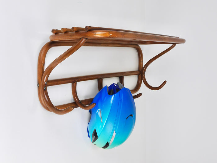 1900s Thonet Vienna Art Nouveau Secessionist Bentwood Wall Coat Rack, Austria