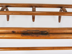 1900s Thonet Vienna Art Nouveau Secessionist Bentwood Wall Coat Rack, Austria