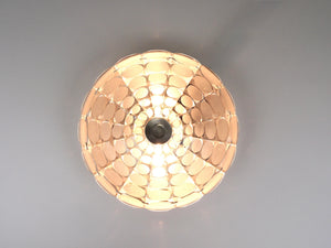 Peill & Putzer Large Round Op Art Glass Sconce, Wall Lamp, Flush Mount, 1970s