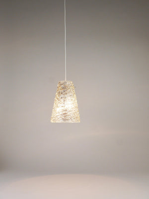 Suspension Mid-Century J.T. Kalmar en verre texturé et laiton, Autriche, années 1950