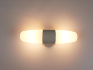 Wilhelm Wagenfeld Bauhaus White Double Sconce Wall Light, Germany, 1950s