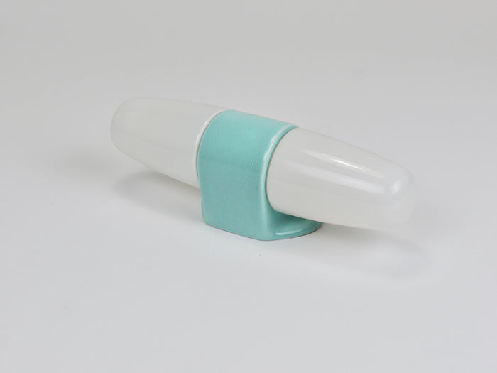 Wilhelm Wagenfeld Bauhaus Turquoise Double Sconce Wall Light, Germany, 1950s