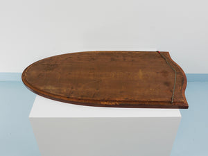 Early Biedermeier Large Antique Pearwood Shield Wall Mirror, Vienna, 1820s