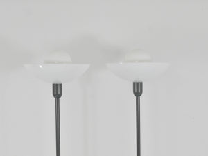 2 Postmodern 1980s Memphis Style Uplighter Floor Lamps, Torchiere, Italy, 1980s