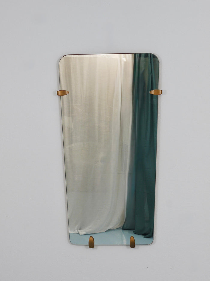 Large Trapezoidal Mid-Century Full-Length Wall Mirror, Vienna, Austria, 1950s