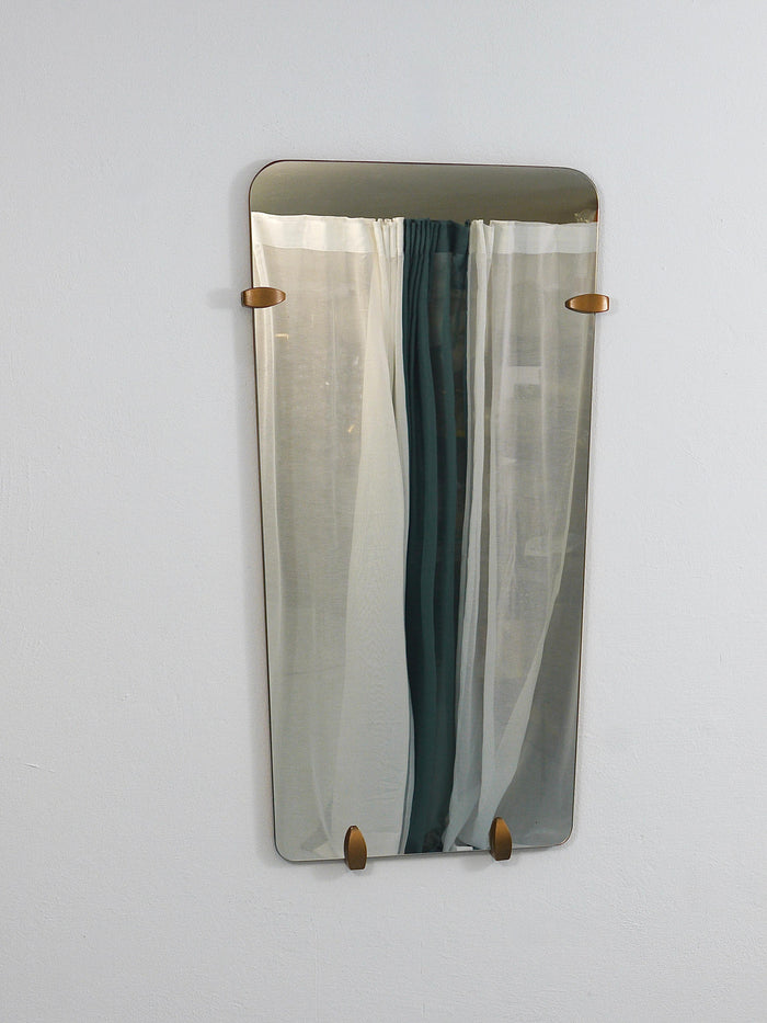Large Trapezoidal Mid-Century Full-Length Wall Mirror, Vienna, Austria, 1950s