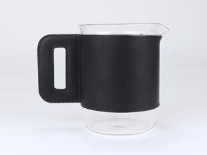 Carl Auböck Martini Set Black Leather Pitcher & Glasses, Austria, 1950s