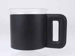 Carl Auböck Martini Set Black Leather Pitcher & Glasses, Austria, 1950s