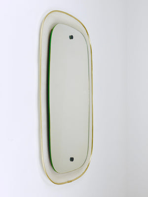 Espejo de pared Mid-Century Vereinigte Werkstätten, metal Rigitulle y latón, Alemania