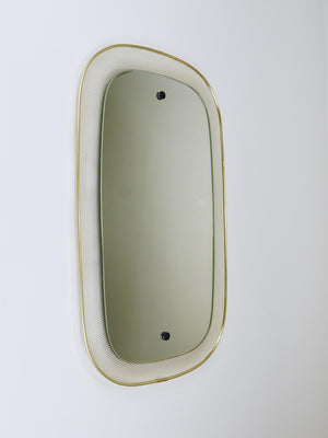 Espejo de pared Mid-Century Vereinigte Werkstätten, metal Rigitulle y latón, Alemania