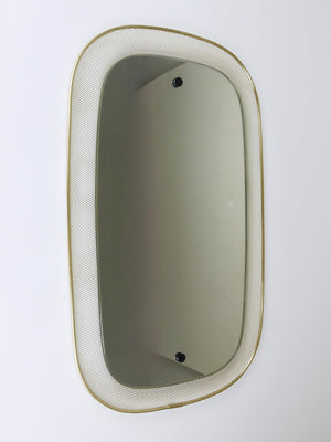 Espejo de pared Mid-Century Vereinigte Werkstätten, metal Rigitulle y latón, Alemania