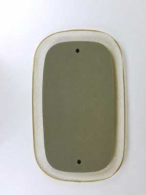 Espejo de pared Mid-Century Vereinigte Werkstätten, metal Rigitulle y latón, Alemania