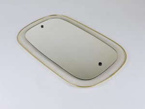 Espejo de pared Mid-Century Vereinigte Werkstätten, metal Rigitulle y latón, Alemania