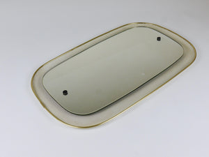 Espejo de pared Mid-Century Vereinigte Werkstätten, metal Rigitulle y latón, Alemania