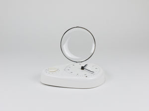 Max Bill White Wall Clock & Timer Mid-Century Modern, Junghans Germany, 1950s