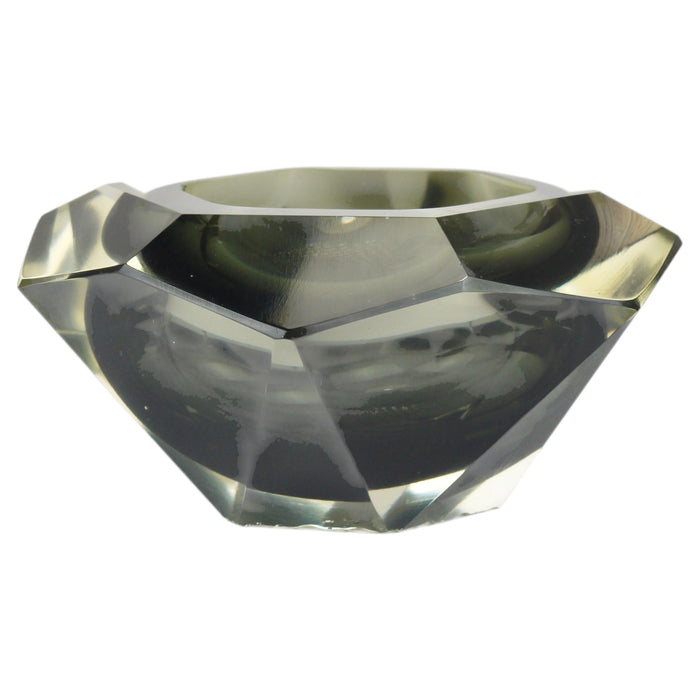 Mandruzzato Sommerso Faceted Diamond Caviar Bowl, Murano Glass, Italy, 1960s