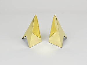 Pair Carl Auböck Minimalist Rocket Brass Bookends #3846, Vienna, Austria