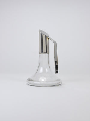 Caraffa, decanter, brocca Riedel Mesa Elegant in argento e cristallo, Italia, anni 1980