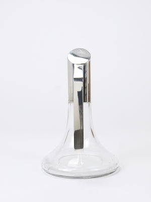 Caraffa, decanter, brocca Riedel Mesa Elegant in argento e cristallo, Italia, anni 1980