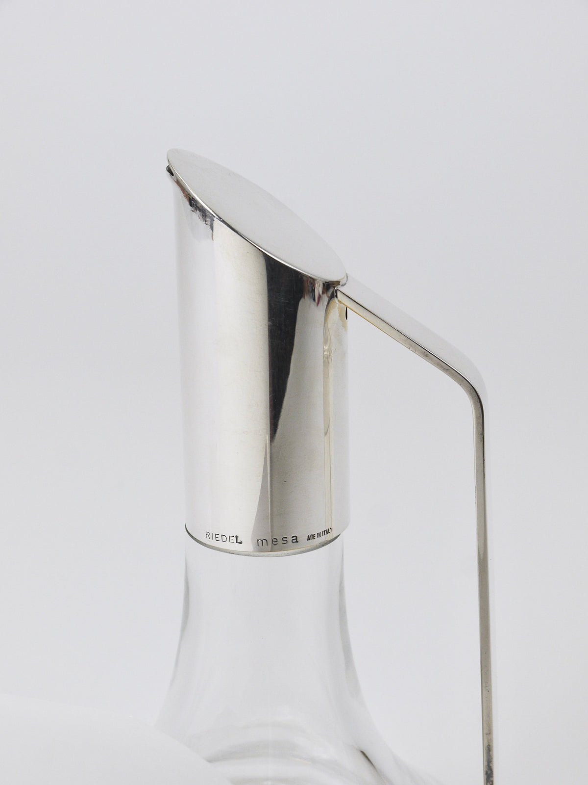 Riedel Mesa Elegant シルバー&クリスタル カラフェ、デカンタ、ピッチャー、イタリア、1980年代