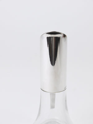 Caraffa, decanter, brocca Riedel Mesa Elegant in argento e cristallo, Italia, anni 1980