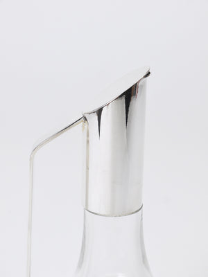 Caraffa, decanter, brocca Riedel Mesa Elegant in argento e cristallo, Italia, anni 1980