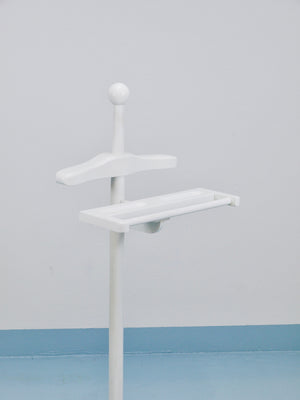 1920s Art Nouveau White & Brass Valet Jugendstil Clothing Stand, Vienna, Austria
