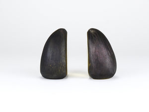 Pair Carl Auböck Minimalist Drop Brass Bookends #4636, Vienna, Austria
