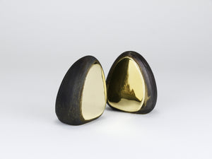 Pair Carl Auböck Minimalist Drop Brass Bookends #4636, Vienna, Austria