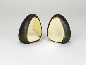 Pair Carl Auböck Minimalist Drop Brass Bookends #4636, Vienna, Austria