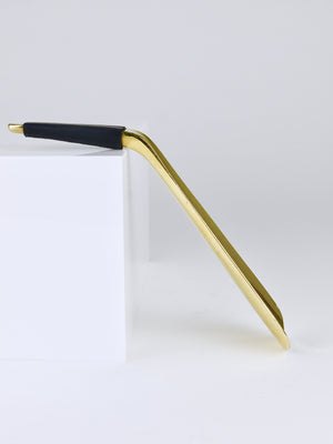 Carl Auböck Brass Shoehorn no. 4225, Leather Handle, Vienna, 1950s