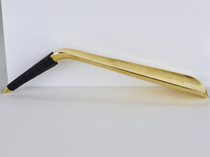 Carl Auböck Brass Shoehorn no. 4225, Leather Handle, Vienna, 1950s